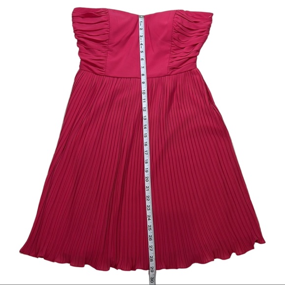 Hot Pink MM Couture by Miss Me Strapless Pleated Mini dress Size M - Picture 7 of 9